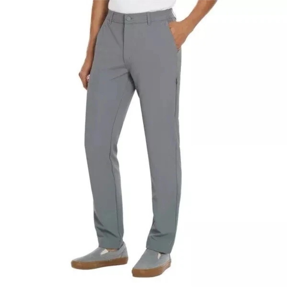 Hurley 38x30 Men's Performance Stretch Pants, Grey